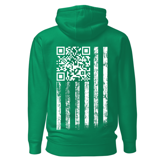 Trump YMCA Troll 45 - 47 Flag QR Sweatshirt - St. Paddy's Day Edition