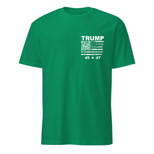 Trump YMCA Troll 45 - 47 Flag QR Shirt - St. Paddy's Day Edition