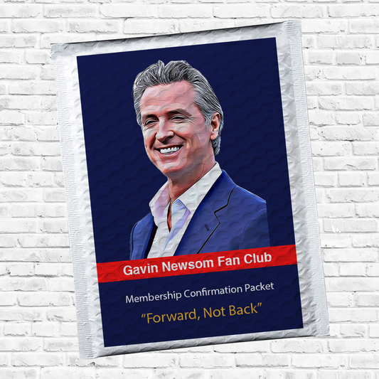 Gavin Newsom fan Club Donation Prank