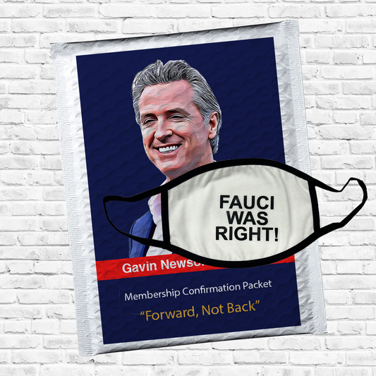 Gavin Newsom fan Club Donation Prank