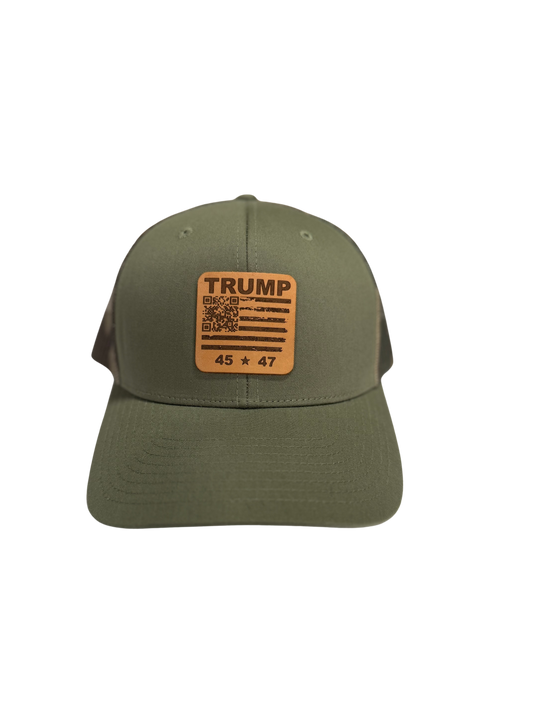 Trump YMCA Troll 45 - 47 Flag QR Hat