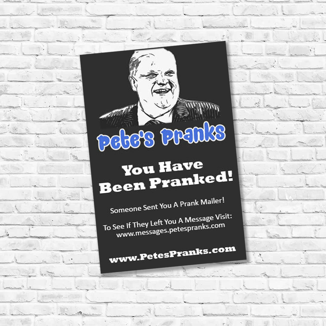 Man Card Turn In Bag Mail Prank