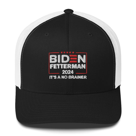 Biden Fetterman 2024 "It's A No Brainer" Trucker Hat