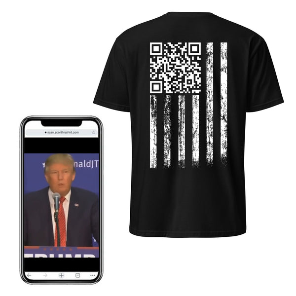 Trump Hillary Dog Troll 45 - 47 Flag QR Shirt