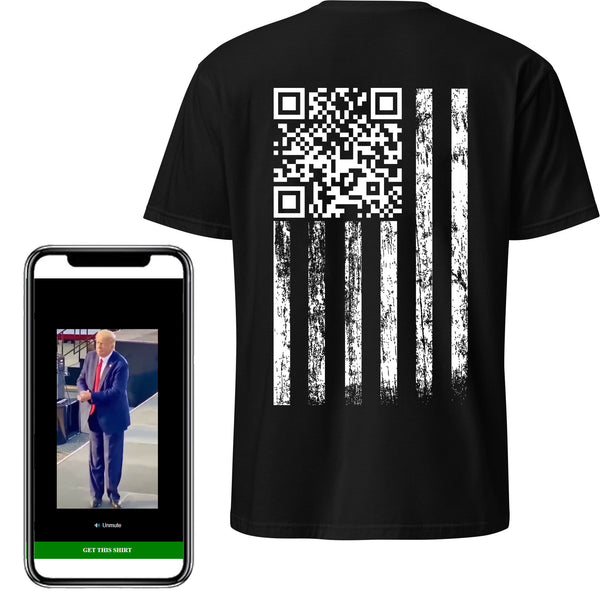 Trump YMCA Troll 45 - 47 Flag QR Shirt