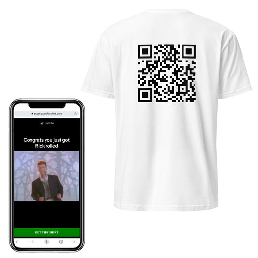 Rick Roll Preset QR Tee Shirt