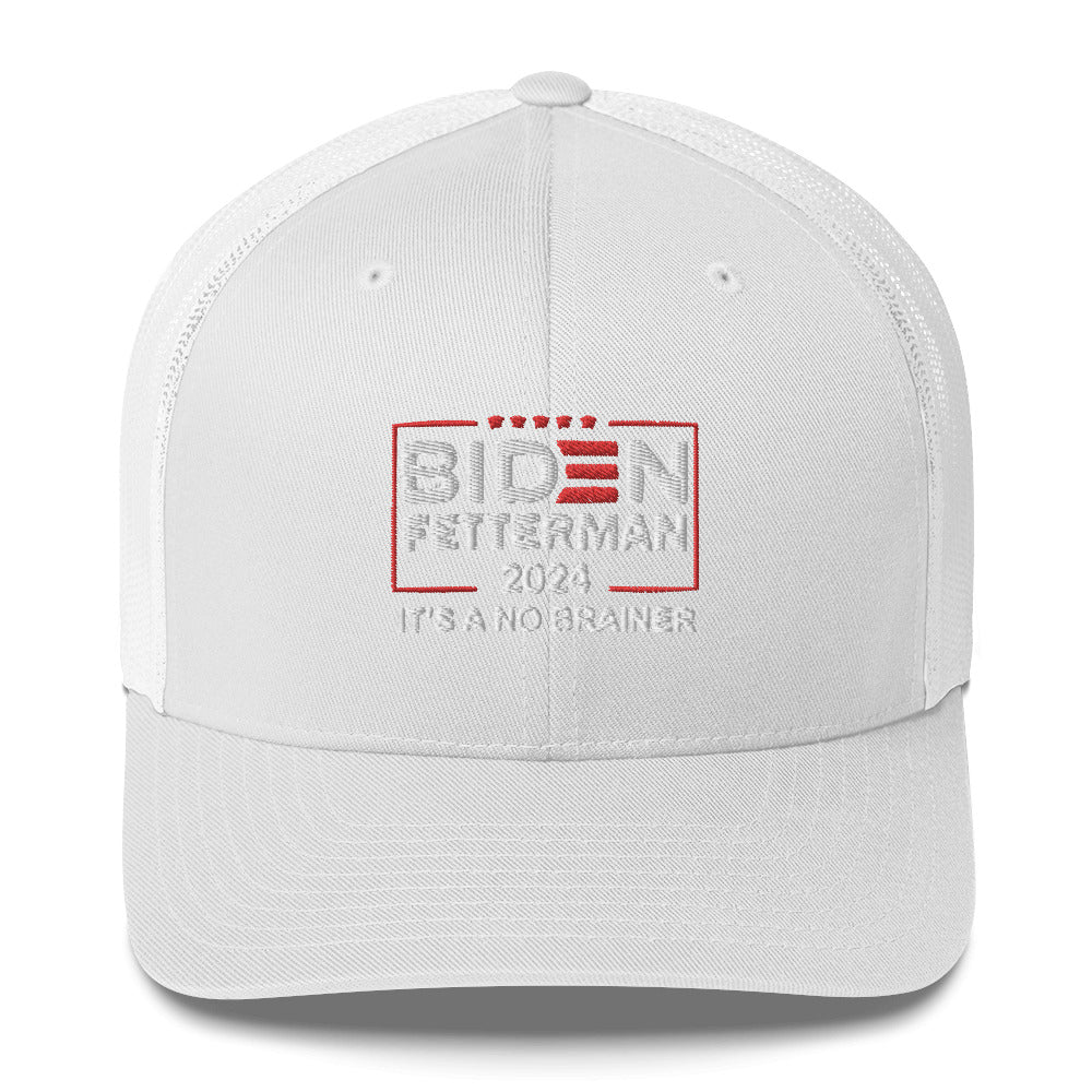 Biden Fetterman 2024 "It's A No Brainer" Trucker Hat
